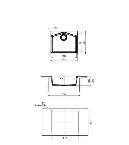 картинка |Discount| Мойка для кухни Kit Kraken OCEAN серый 