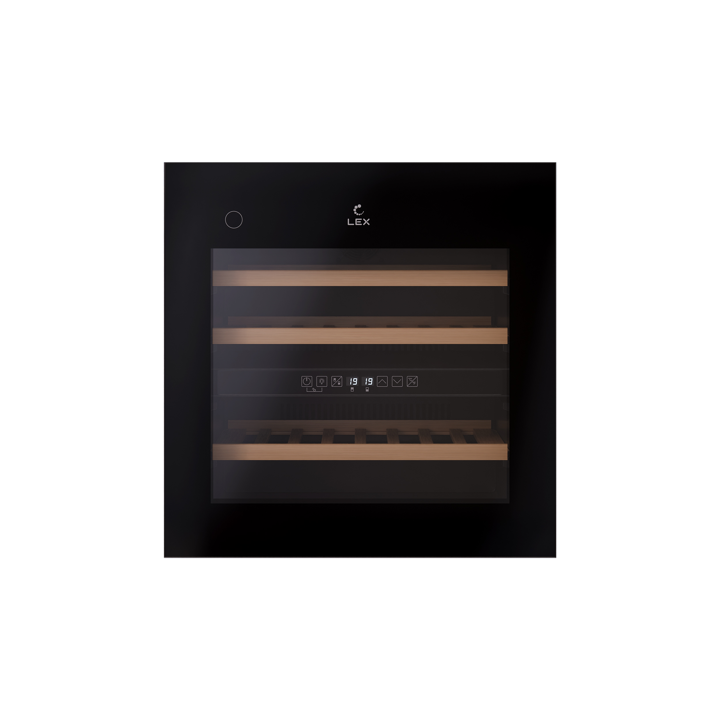 картинка Встраиваемый винный шкаф Lex LWD6036BL dual zone PP  картинка Встраиваемый винный шкаф Lex LWD6036BL dual zone PP
