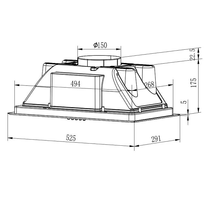 картинка Кухонная вытяжка Evelux Amanda 60 B 