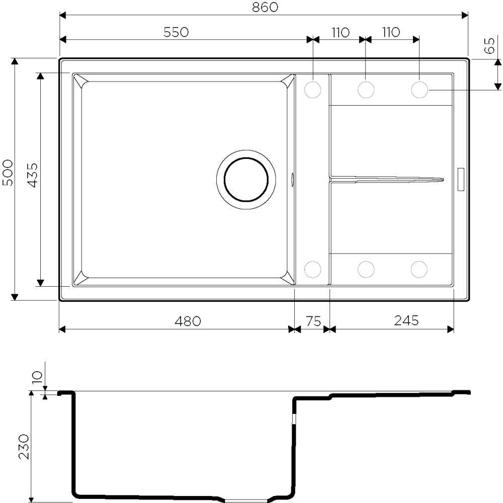 картинка Кухонная мойка Omoikiri SUMI-86 шампань 