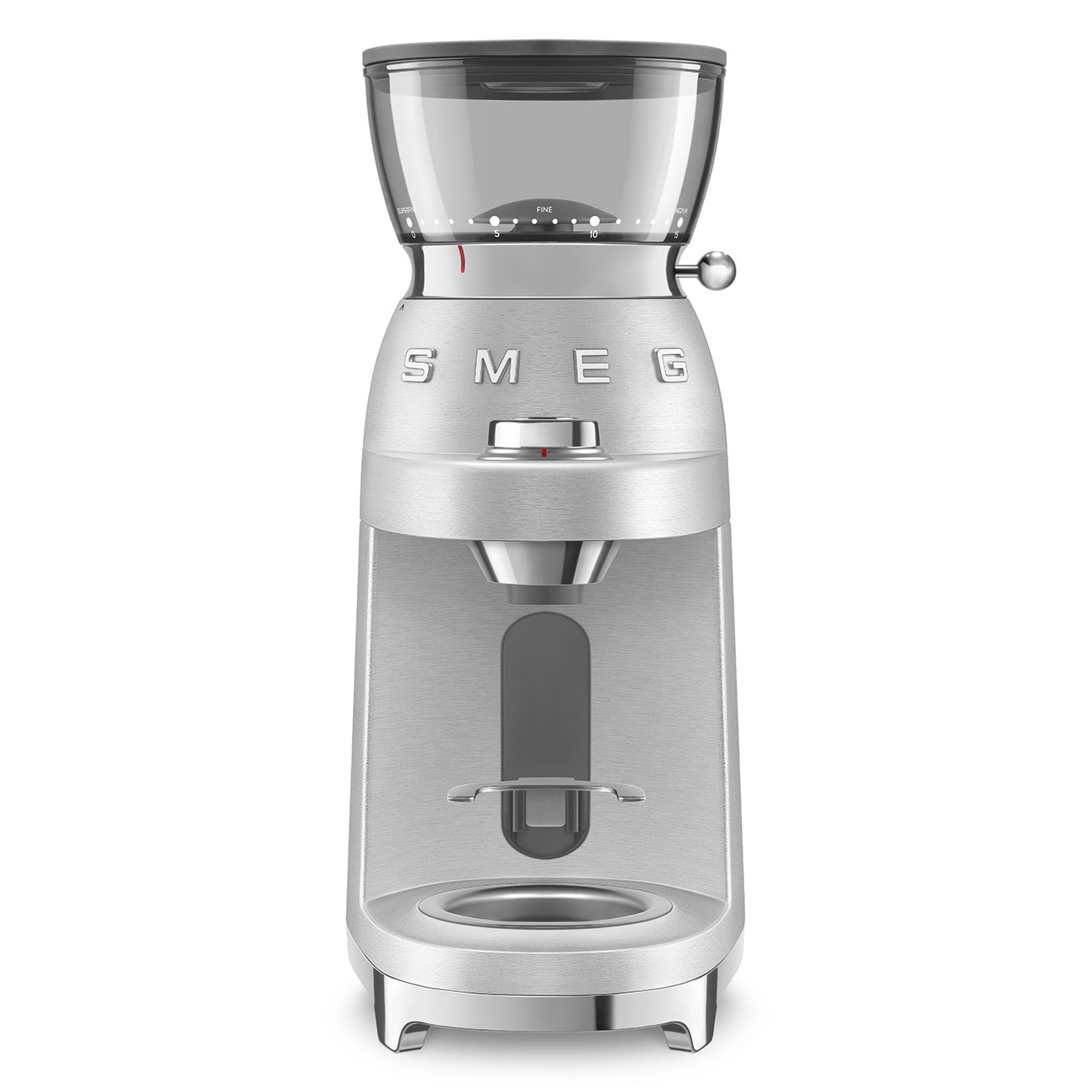 картинка Кофемолка Smeg CGF02SSEU алюминий  картинка Кофемолка Smeg CGF02SSEU алюминий