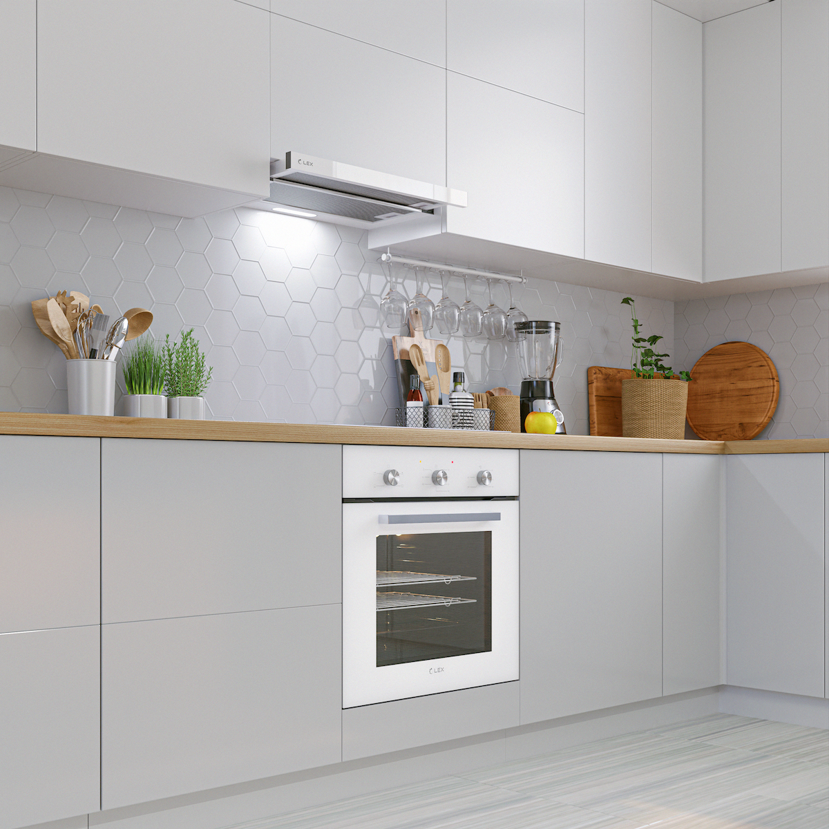 картинка Электрический духовой шкаф Lex EDM 042 WH 