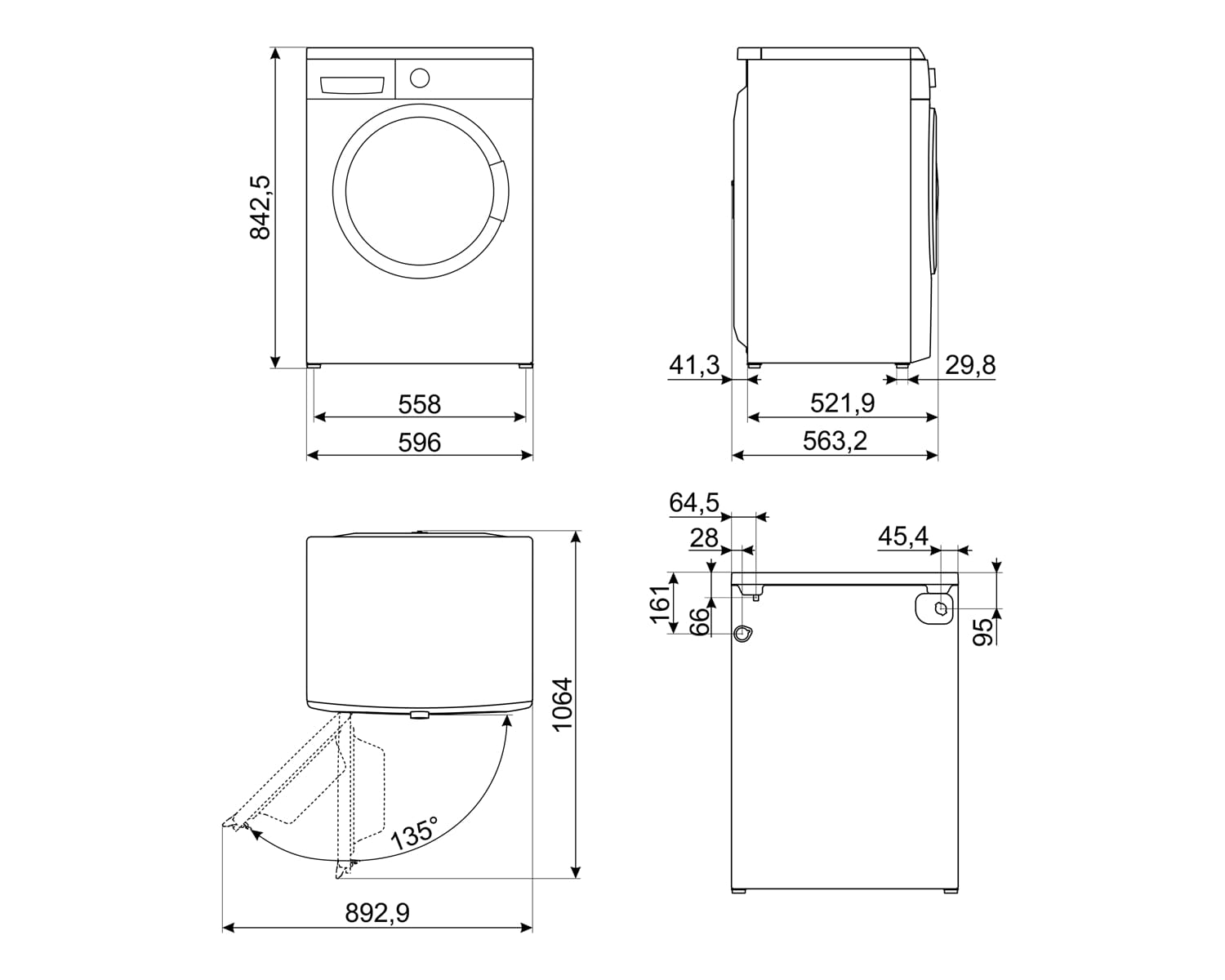картинка Стиральная машина с паром Smeg WM3T84RU4 