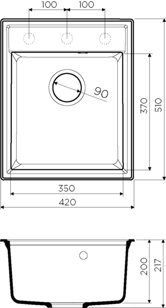 картинка Кухонная мойка Omoikiri DAISEN-42 