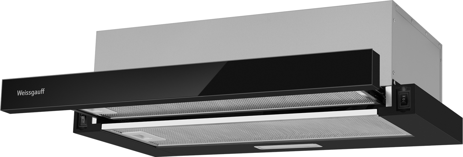 картинка Кухонная вытяжка Weissgauff TEL 600 Black Glass 