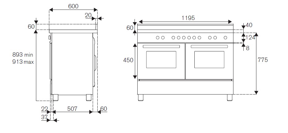 картинка Комбинированная кухонная плита Bertazzoni HER126G2ENET чёрная  картинка Комбинированная кухонная плита Bertazzoni HER126G2ENET чёрная