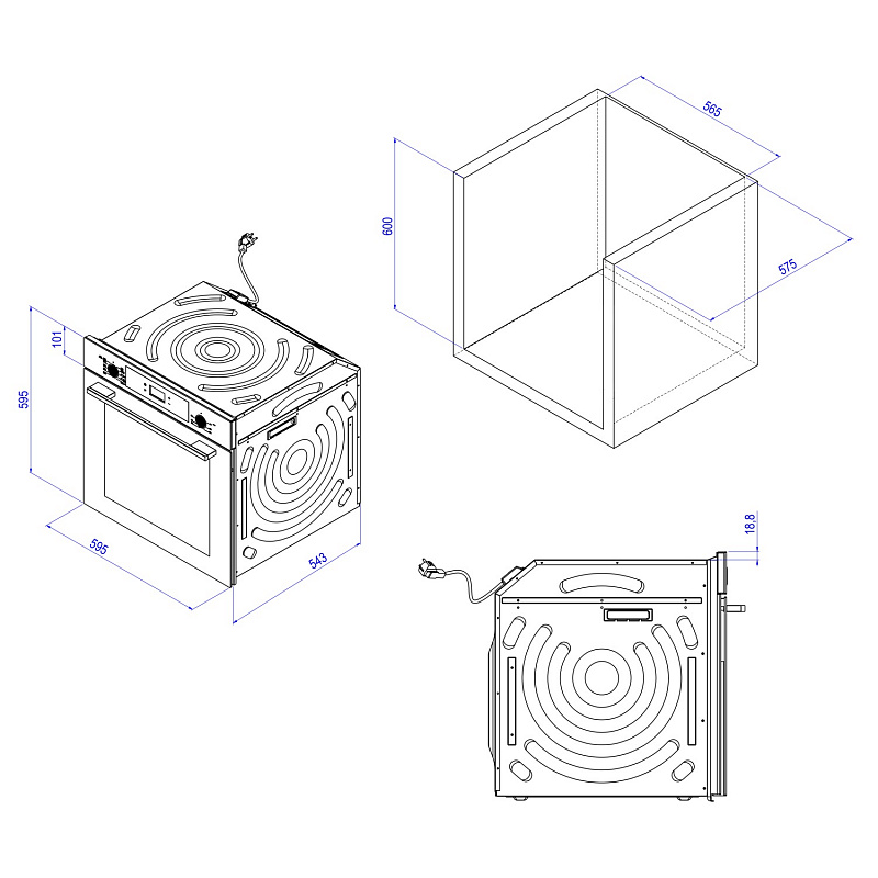 картинка Электрический духовой шкаф Korting OKB 6071 CN 