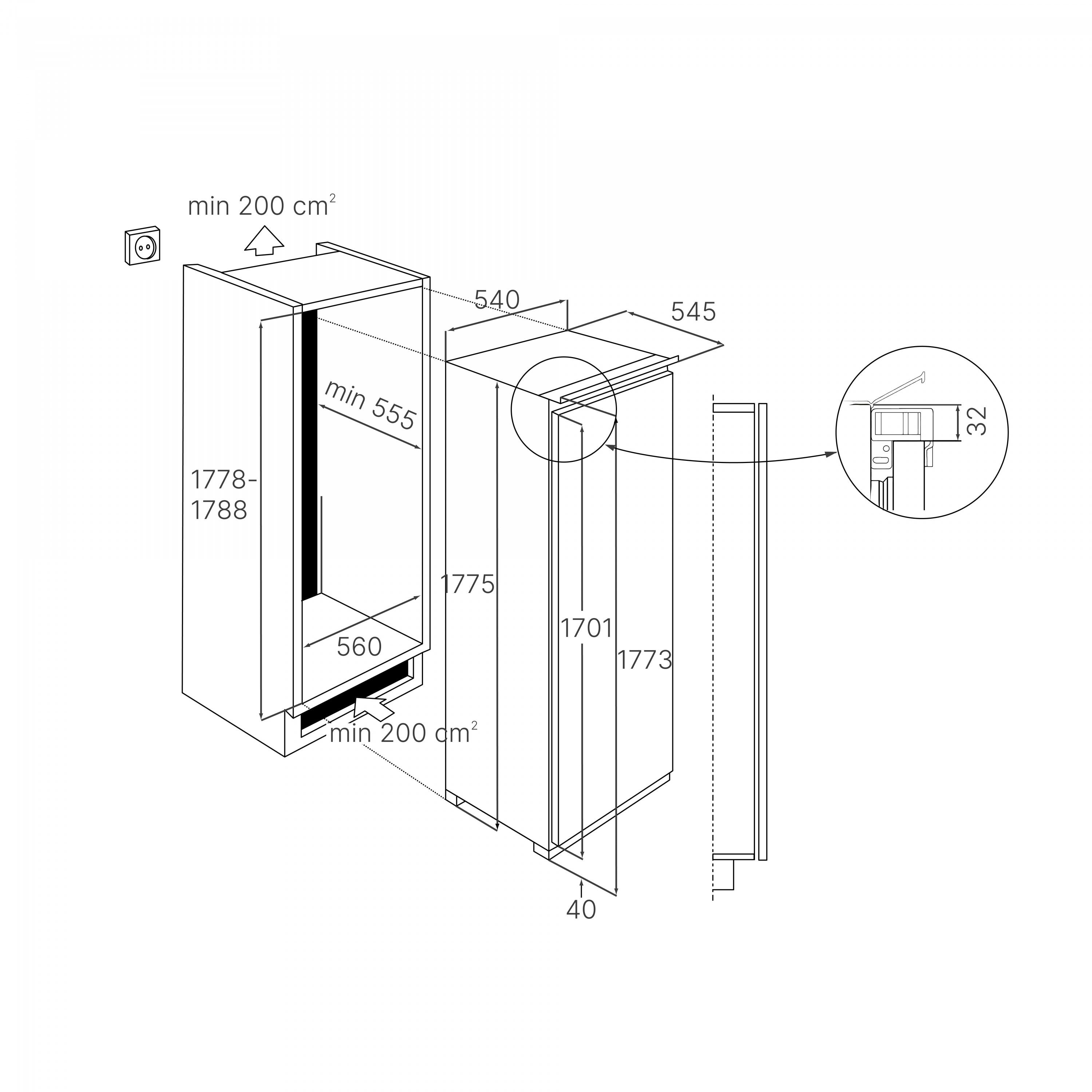 картинка Встраиваемый холодильник Kuppersbusch FK 8840.1I 