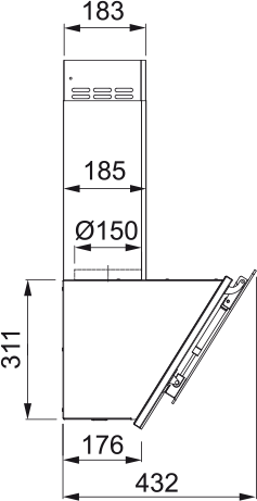 картинка Кухонная вытяжка полновстраиваемая Franke TEMPER 60 WH белая 