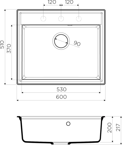 картинка Мойка для кухни Omoikiri DAISEN-60 