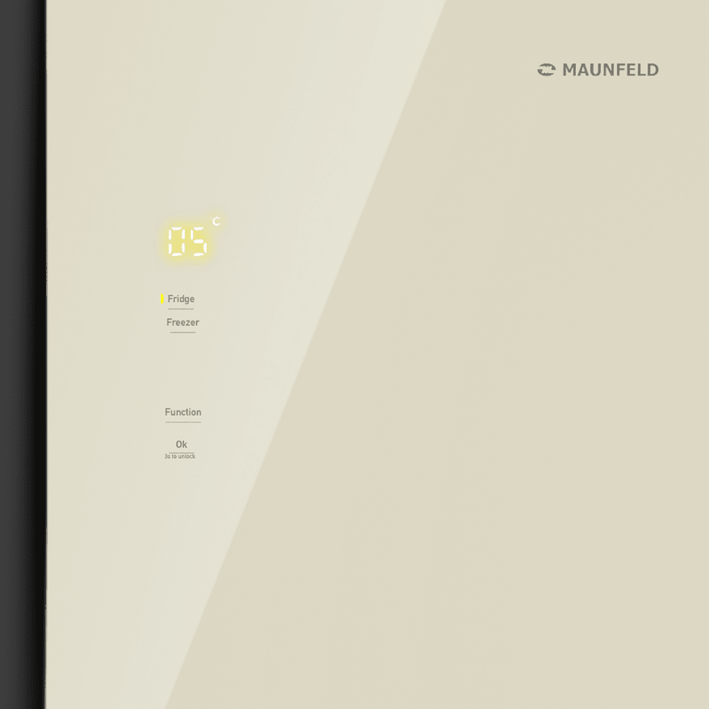 картинка Холодильник MFF191NFBG бежевое стекло 