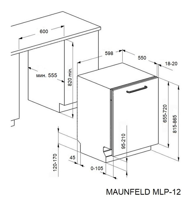 картинка Посудомоечная машина Maunfeld MLP-12IMROI  картинка Посудомоечная машина Maunfeld MLP-12IMROI