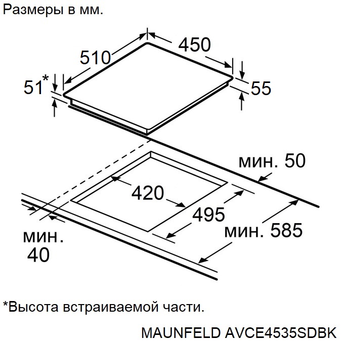 картинка Электрическая варочная панель Maunfeld AVCE4535SDBK  картинка Электрическая варочная панель Maunfeld AVCE4535SDBK