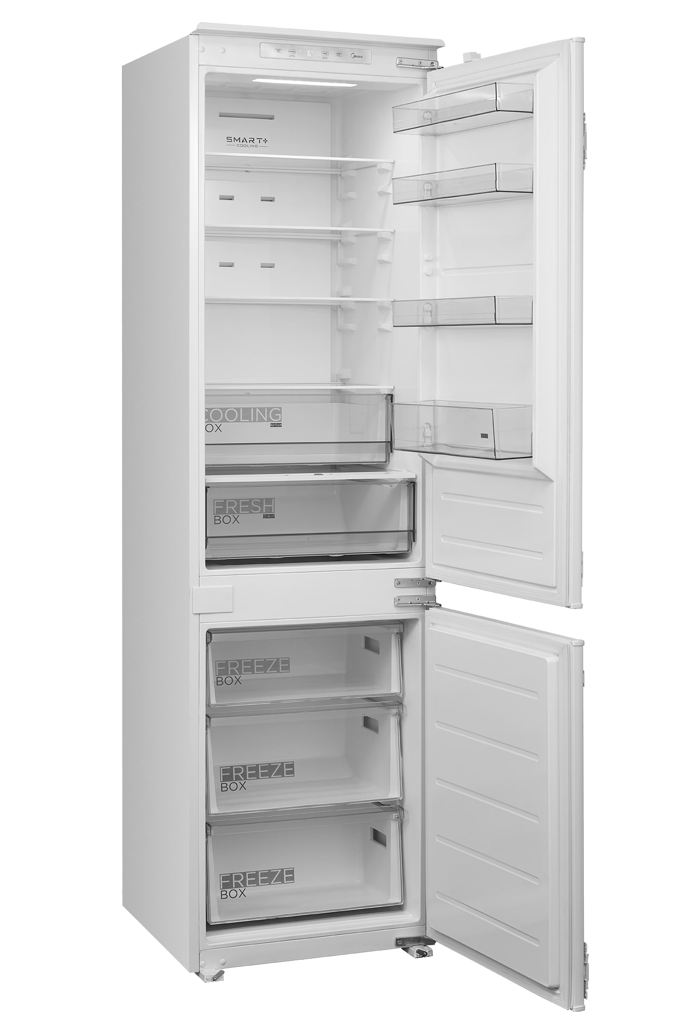 картинка Встраиваемый холодильник Midea MDRE413FGE01  картинка Встраиваемый холодильник Midea MDRE413FGE01