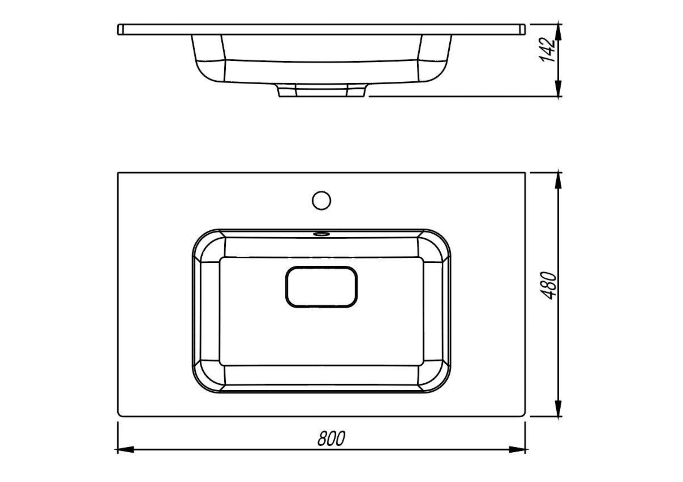 картинка Раковина Florentina ПАЛЕРМО-800 