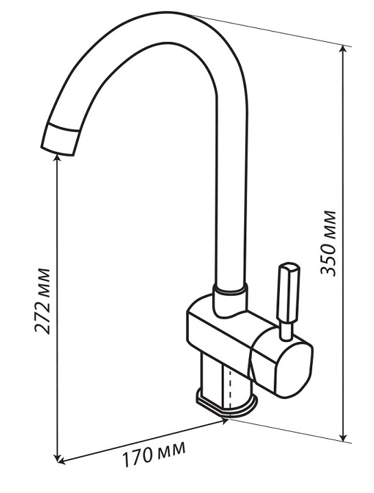 картинка Смеситель Gerdamix VIOLETA высокий излив терра (DG-204) 