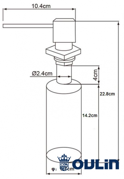 картинка Дозатор для мыла Oulin OL-401 FS  картинка Дозатор для мыла Oulin OL-401 FS