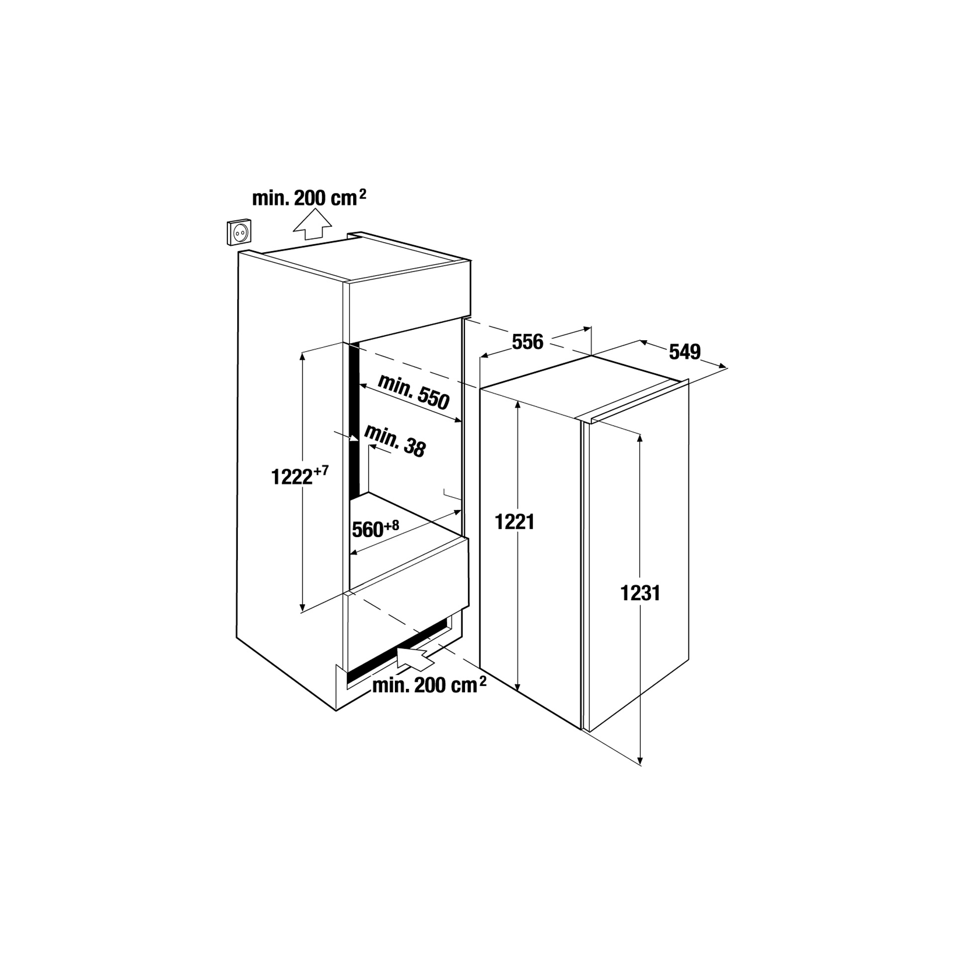 картинка Встраиваемый холодильник Kuppersbusch FK 4500.1I 