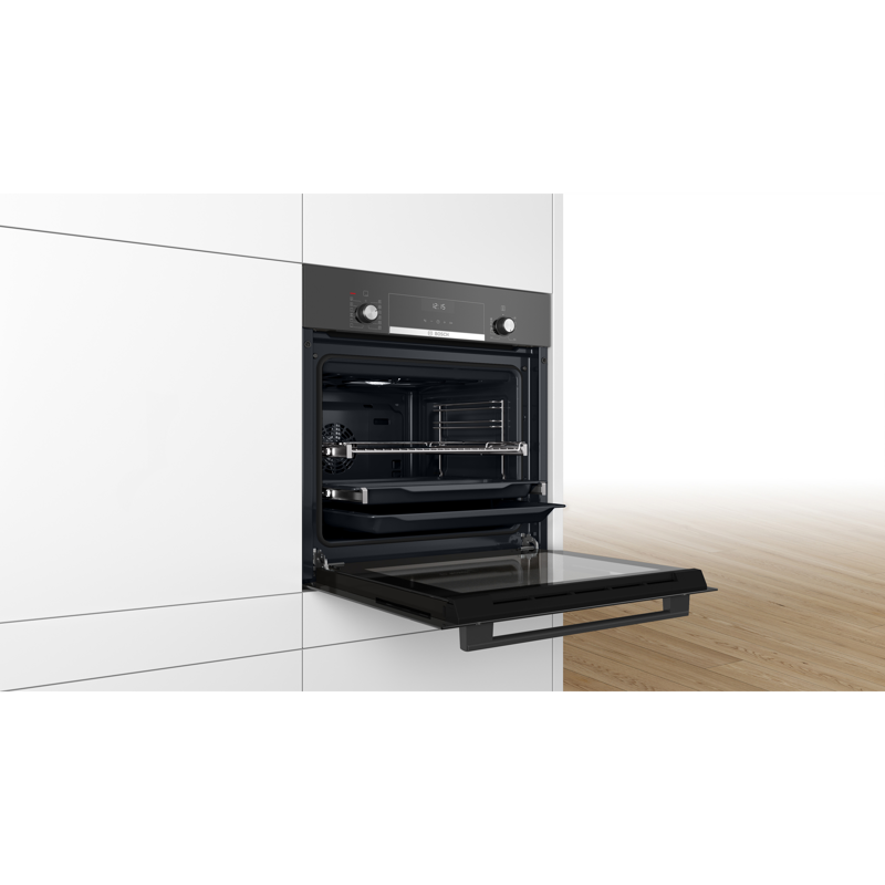 картинка Электрический духовой шкаф с функцией пара Bosch HIJ517YB0R черный 