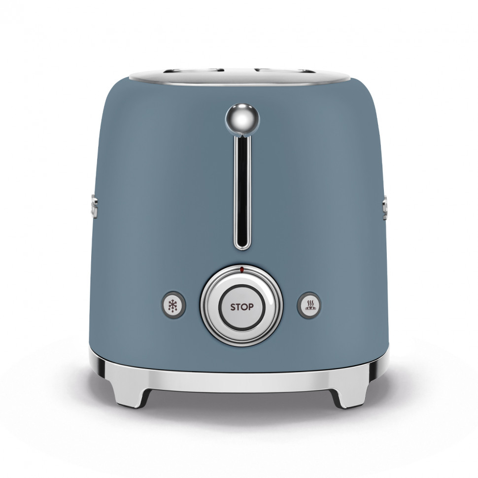 картинка Тостер Smeg TSF01SBMEU синий шторм матовый  картинка Тостер Smeg TSF01SBMEU синий шторм матовый