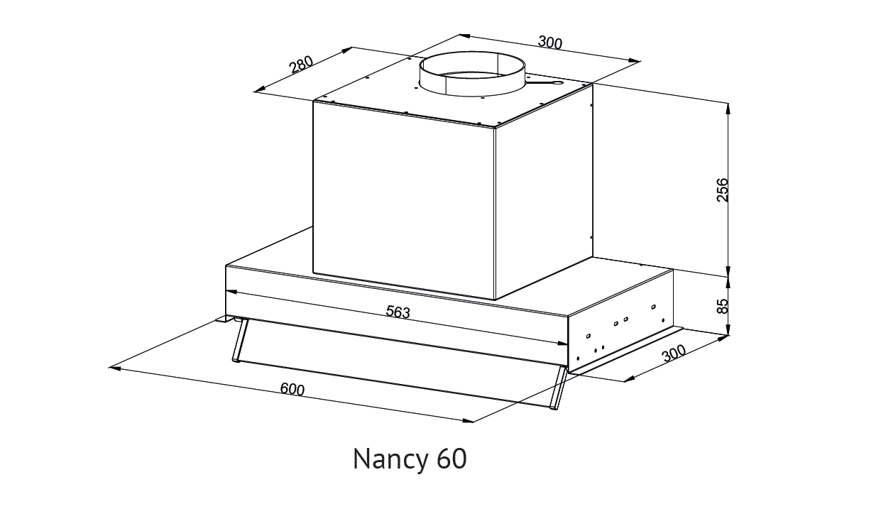 картинка Кухонная вытяжка Kuppersberg NANCY 60 BLACK  картинка Кухонная вытяжка Kuppersberg NANCY 60 BLACK