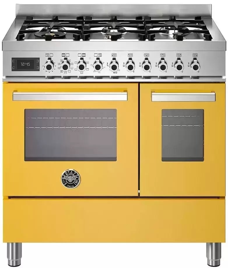 картинка Комбинированная кухонная плита Bertazzoni PRO96L2EGIT желтая  картинка Комбинированная кухонная плита Bertazzoni PRO96L2EGIT желтая