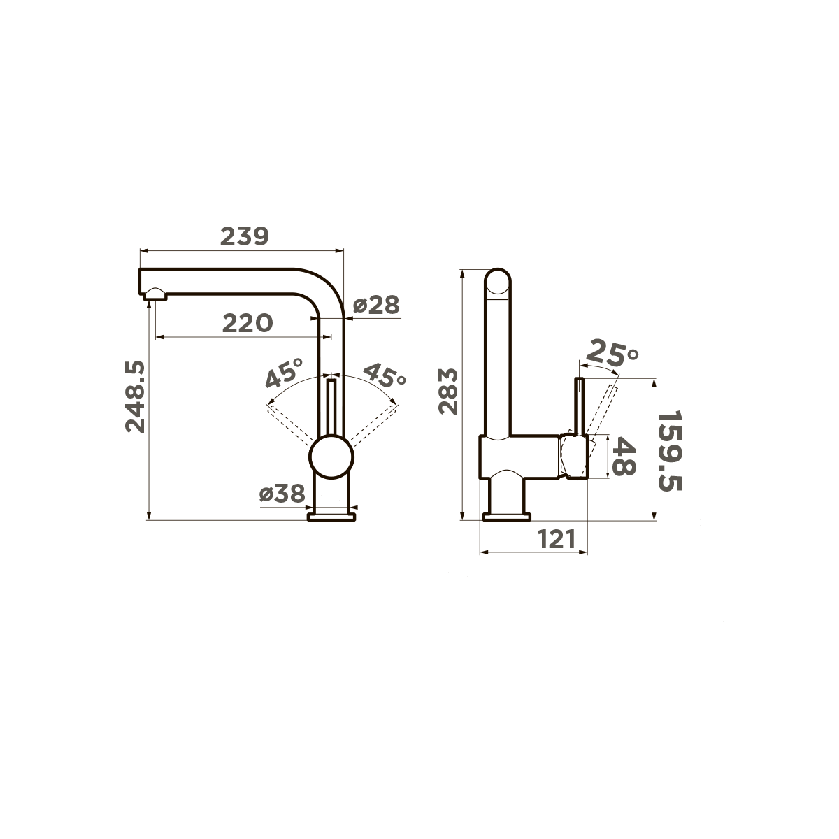 картинка Смеситель Omoikiri TANIGAWA-C хром 