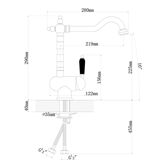 картинка Смеситель Florentina ОДА бронза 