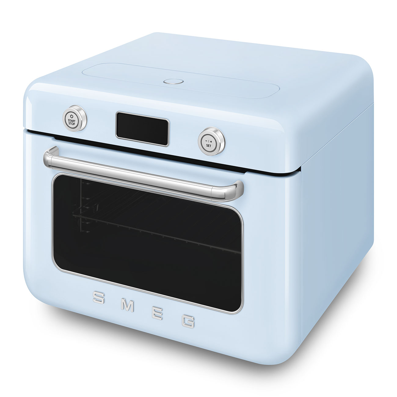 картинка Мини-печь с паром Smeg COF01PBEU постельный голубой  картинка Мини-печь с паром Smeg COF01PBEU постельный голубой