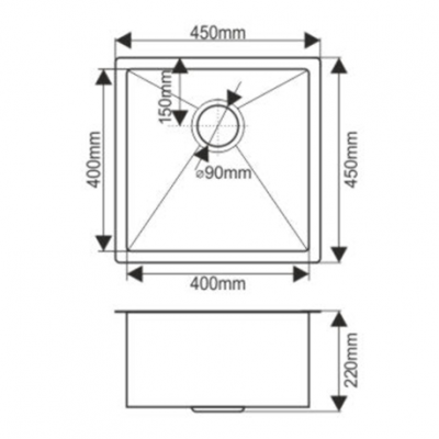 картинка Мойка для кухни Melana D4545HB PROFLINE графит 
