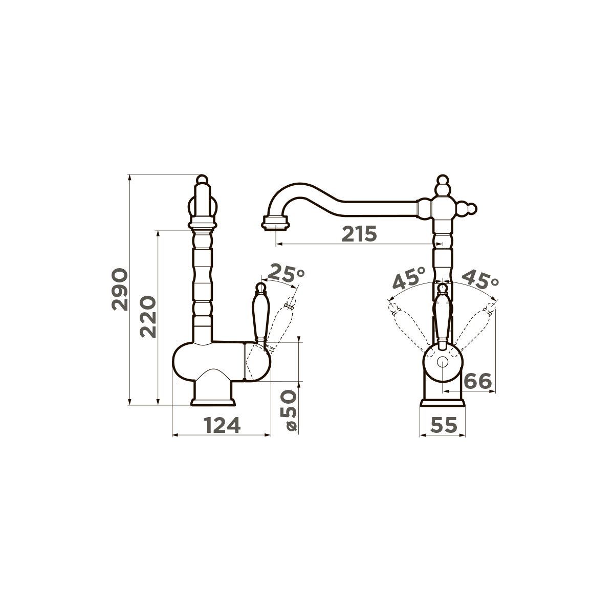 картинка Смеситель Omoikiri KYOTO-SI серебро 