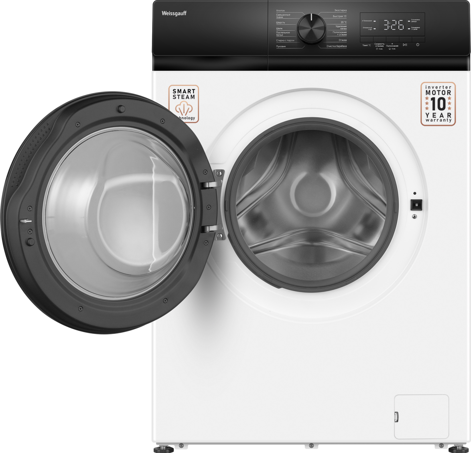 картинка Стиральная машина Weissgauff WM 39106 Inverter Steam 