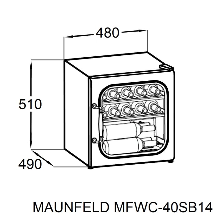 картинка Винный шкаф Maunfeld MFWC-40SB14  картинка Винный шкаф Maunfeld MFWC-40SB14