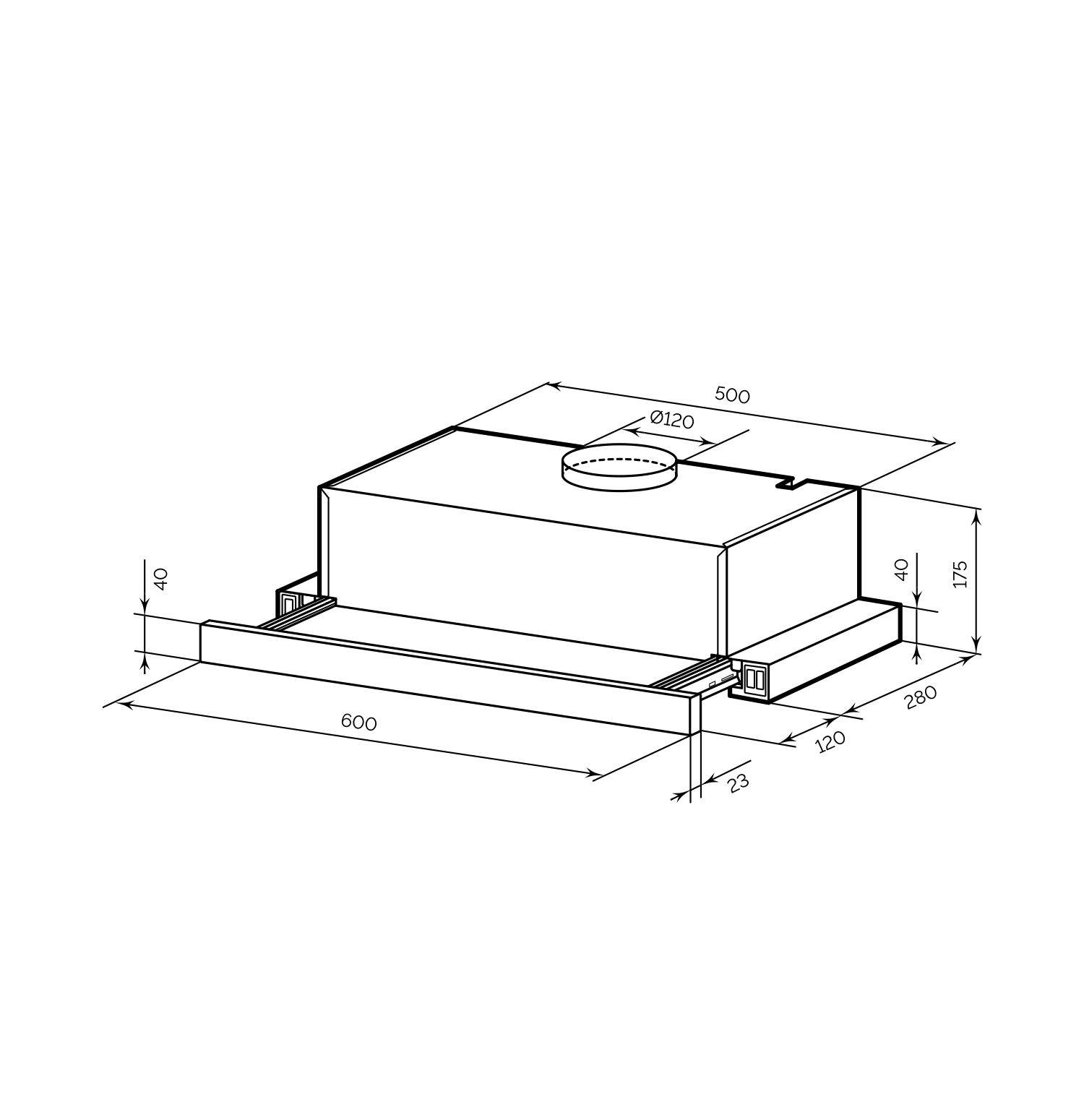 картинка Кухонная вытяжка Lex HONVER 600 INOX  картинка Кухонная вытяжка Lex HONVER 600 INOX