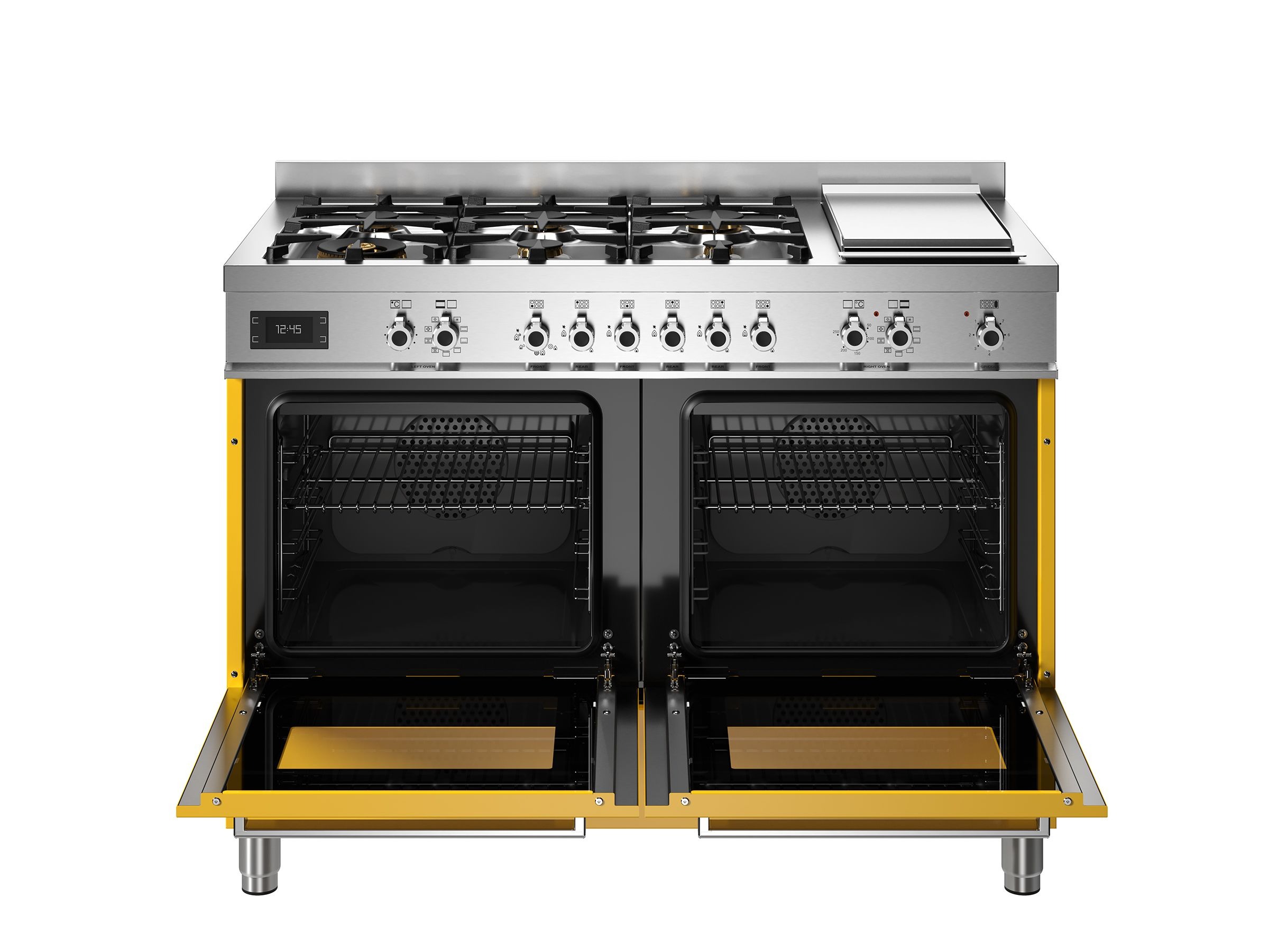 картинка Комбинированная кухонная плита Bertazzoni PRO126G2EGIT жёлтая  картинка Комбинированная кухонная плита Bertazzoni PRO126G2EGIT жёлтая