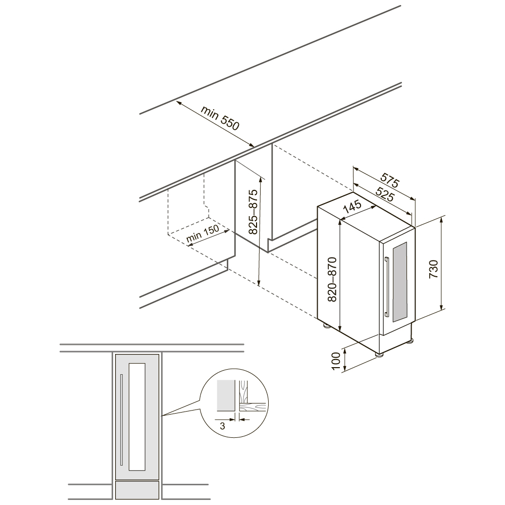 картинка Комбинированный винный шкаф Krona BADEN 82/7 IX 