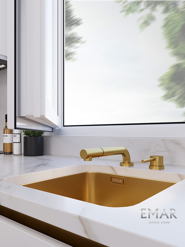 картинка Смеситель Emar ЕС - 7027 PVD Golden  картинка Смеситель Emar ЕС - 7027 PVD Golden