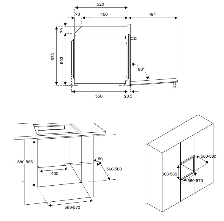 картинка Электрический духовой шкаф Bertazzoni F605MODEKXS 