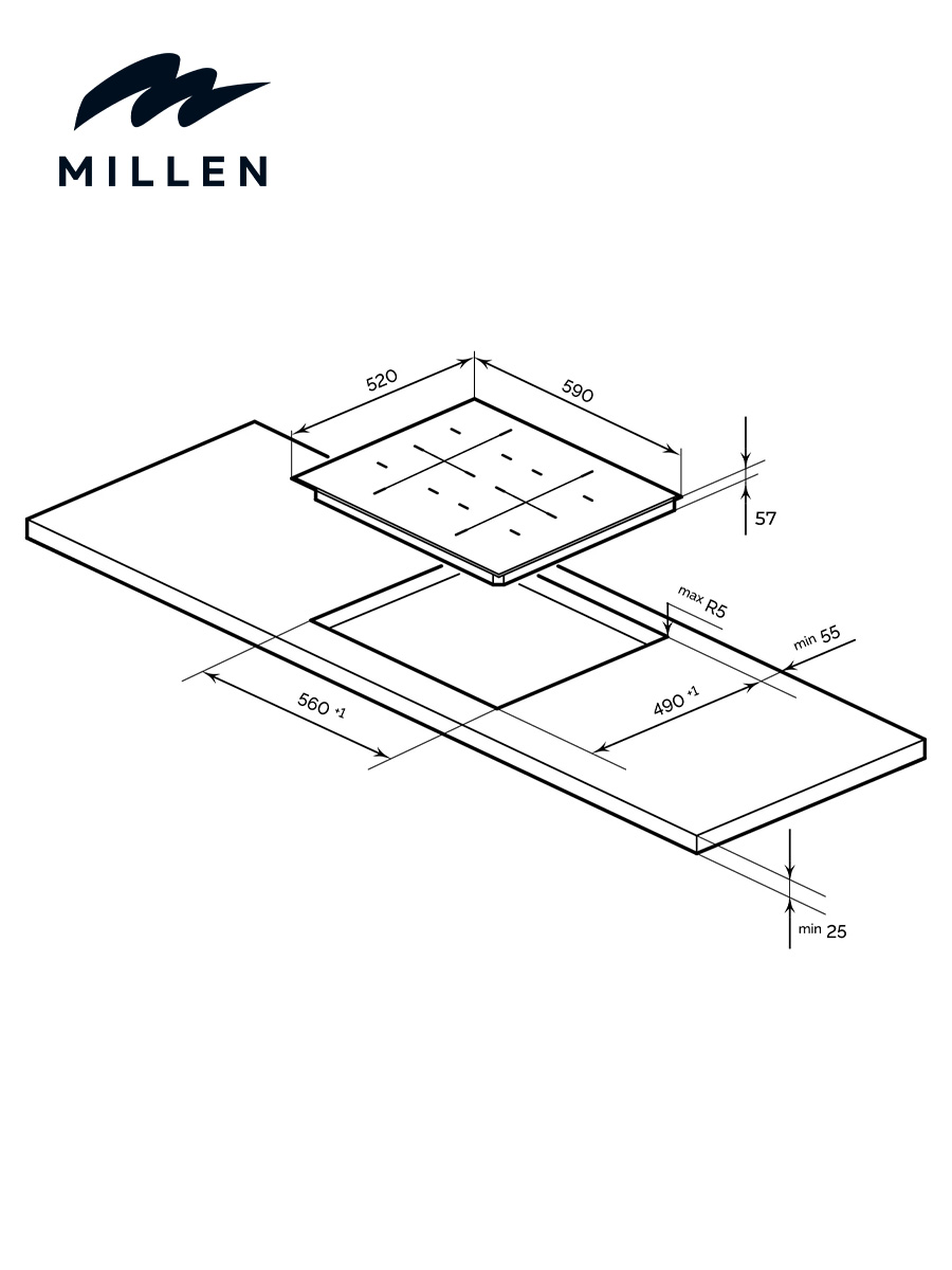 картинка Индукционная варочная панель MILLEN MIH 602 BL  картинка Индукционная варочная панель MILLEN MIH 602 BL