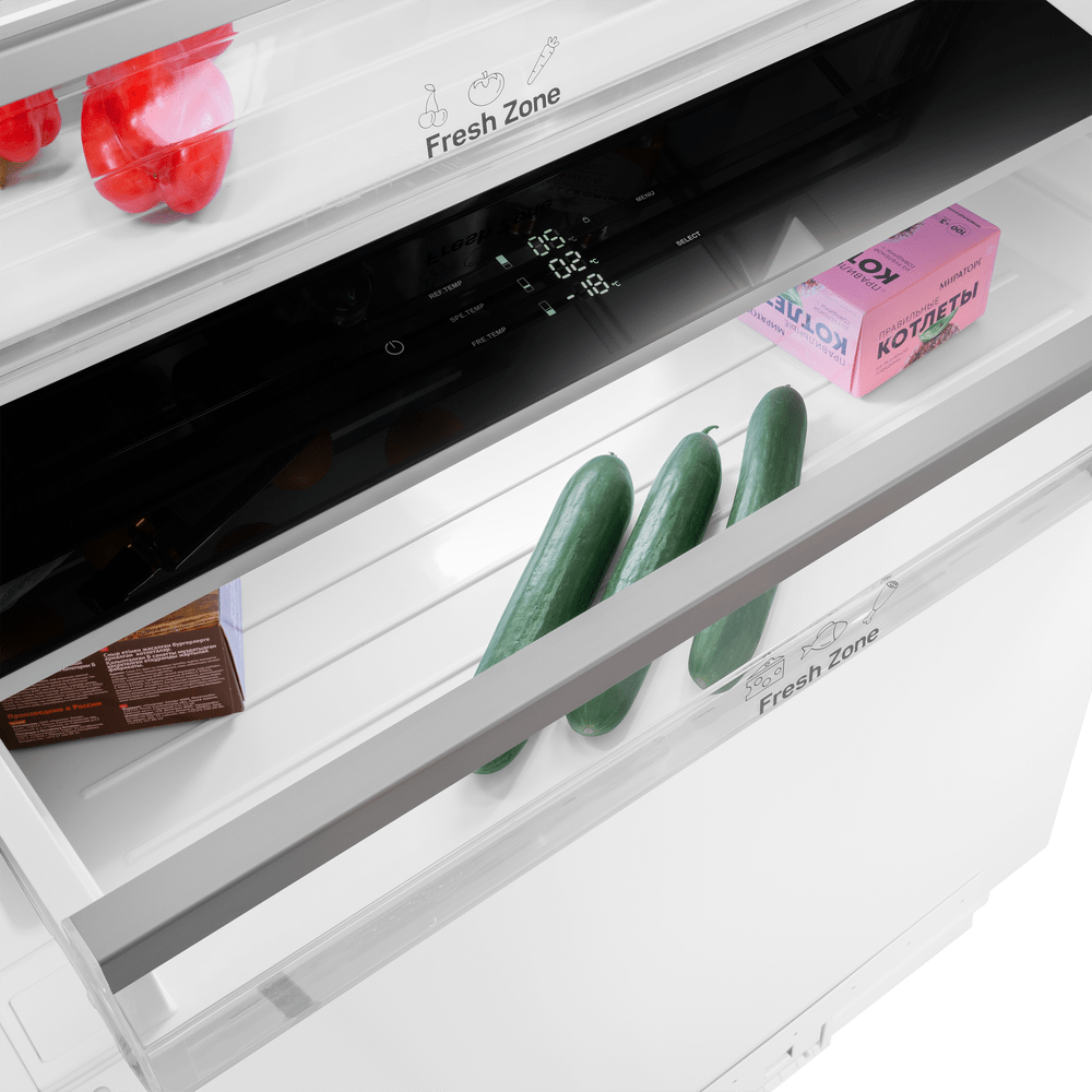 картинка Встраиваемый холодильник Maunfeld MBF212NFW1 Inverter  картинка Встраиваемый холодильник Maunfeld MBF212NFW1 Inverter