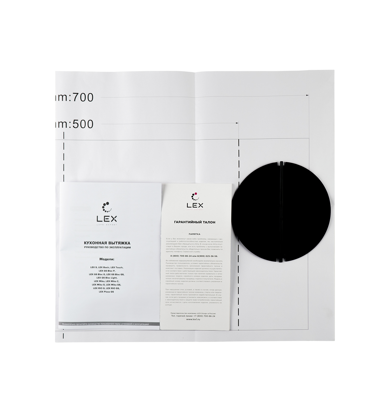 картинка Кухонная вытяжка Lex GHOST G 600 BLAC 