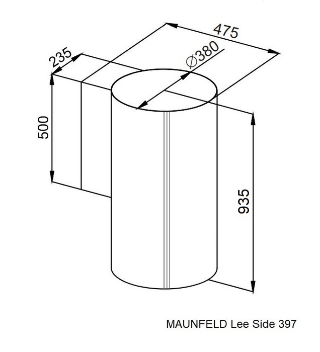 картинка Кухонная вытяжка Maunfeld LEE SIDE 397 золотой 