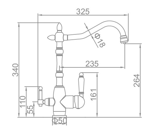 картинка |Discount| Смеситель Ledeme L4555-3 хром  картинка |Discount| Смеситель Ledeme L4555-3 хром