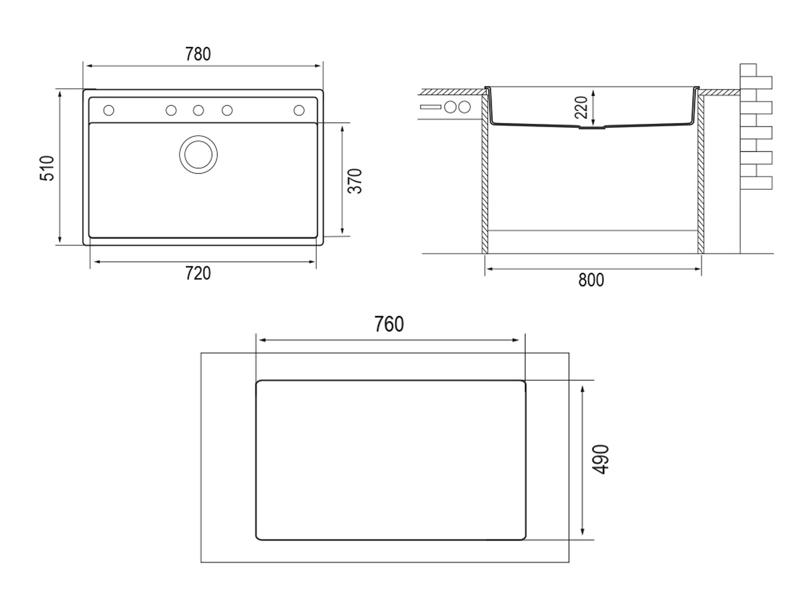 картинка Мойка Longran GEOS GES 780.500 
