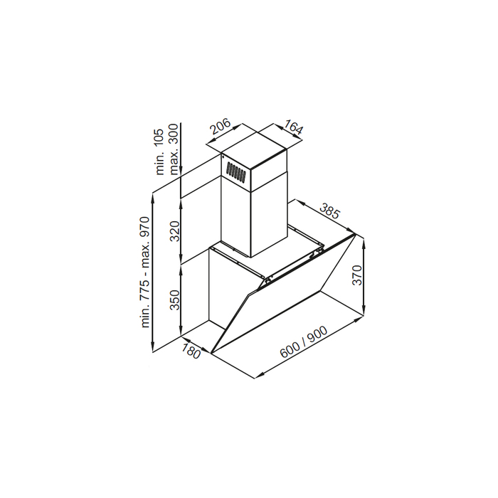картинка Кухонная вытяжка Maunfeld AURORA 60 BLACK 