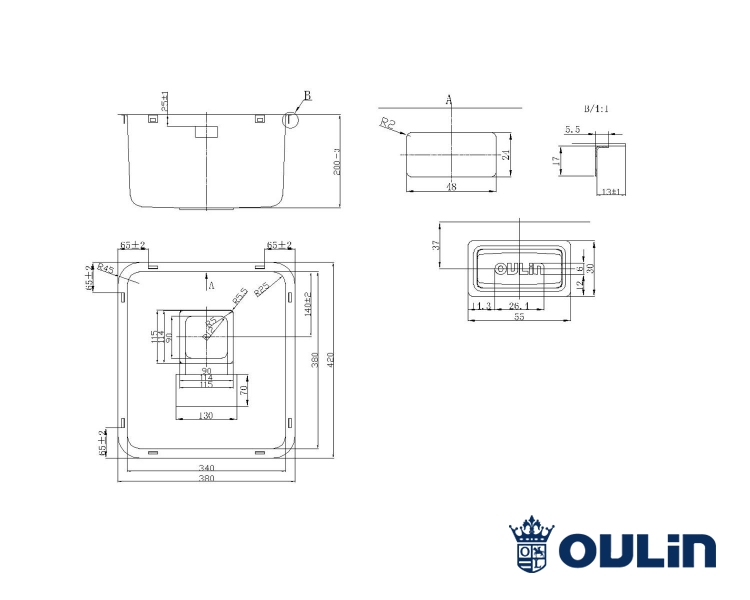 картинка Мойка для кухни Oulin OL-0362  картинка Мойка для кухни Oulin OL-0362