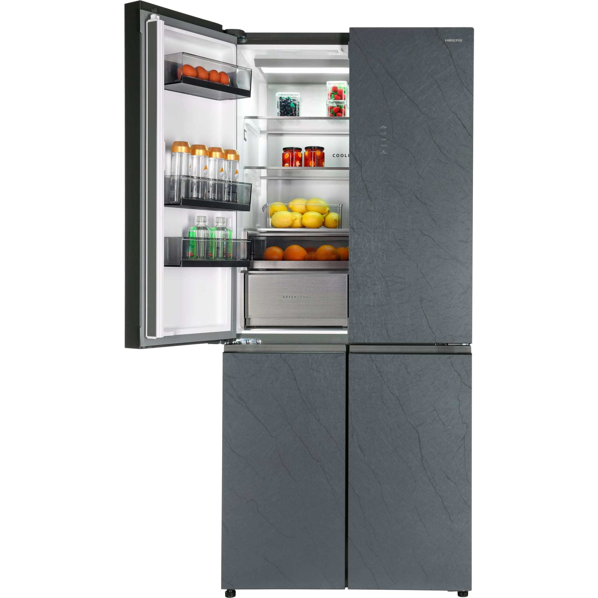 картинка Отдельностоящий холодильник Hiberg RFQ-610G GS inverter 