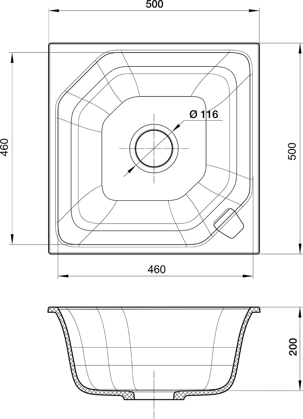 картинка Мойка для кухни Rivelato LOCUS LS-50  картинка Мойка для кухни Rivelato LOCUS LS-50