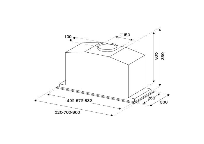 картинка Кухонная вытяжка Bertazzoni KIN70MOD1XB 