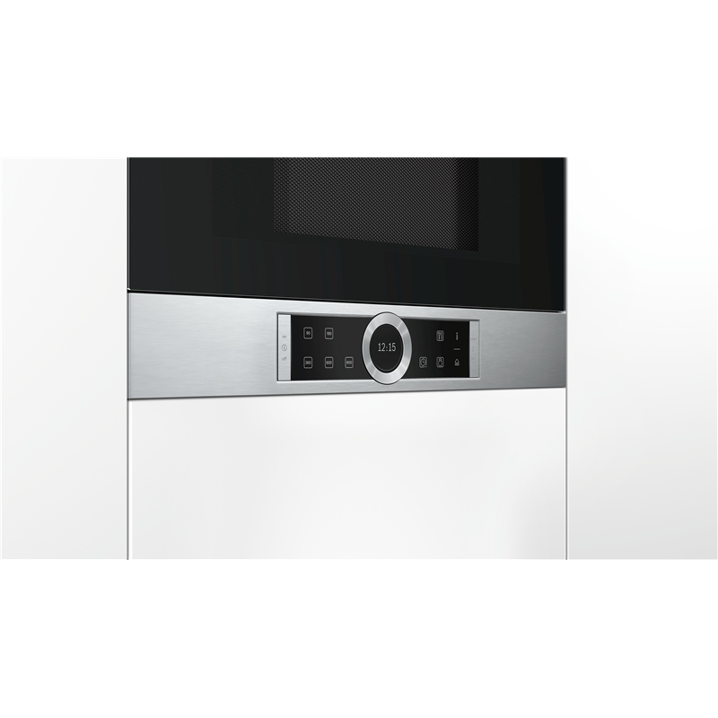 картинка Микроволновая печь встраиваемая Bosch BFL634GS1  картинка Микроволновая печь встраиваемая Bosch BFL634GS1